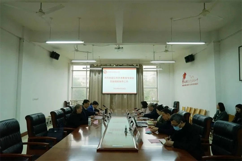 河南省教育厅专家组对玩球公共艺术教育工作进行现场评估指导